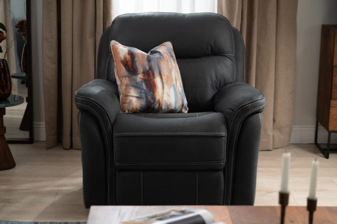 Emerson_black_fabric_recliner_armchair