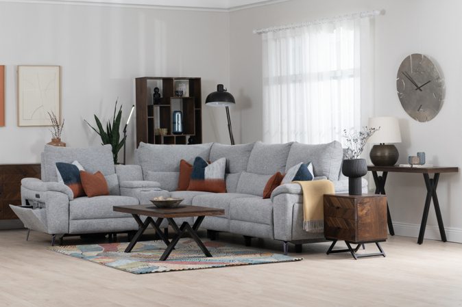 Fabric Electric Recliner Corner Unit