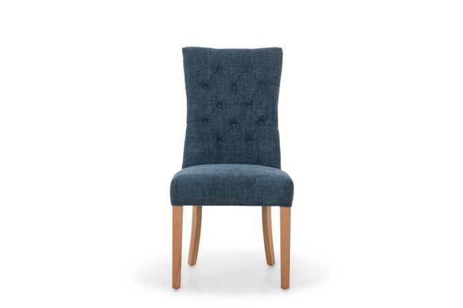 Santino Navy Dining Chair with Natural Oak Leg Michael Murphy